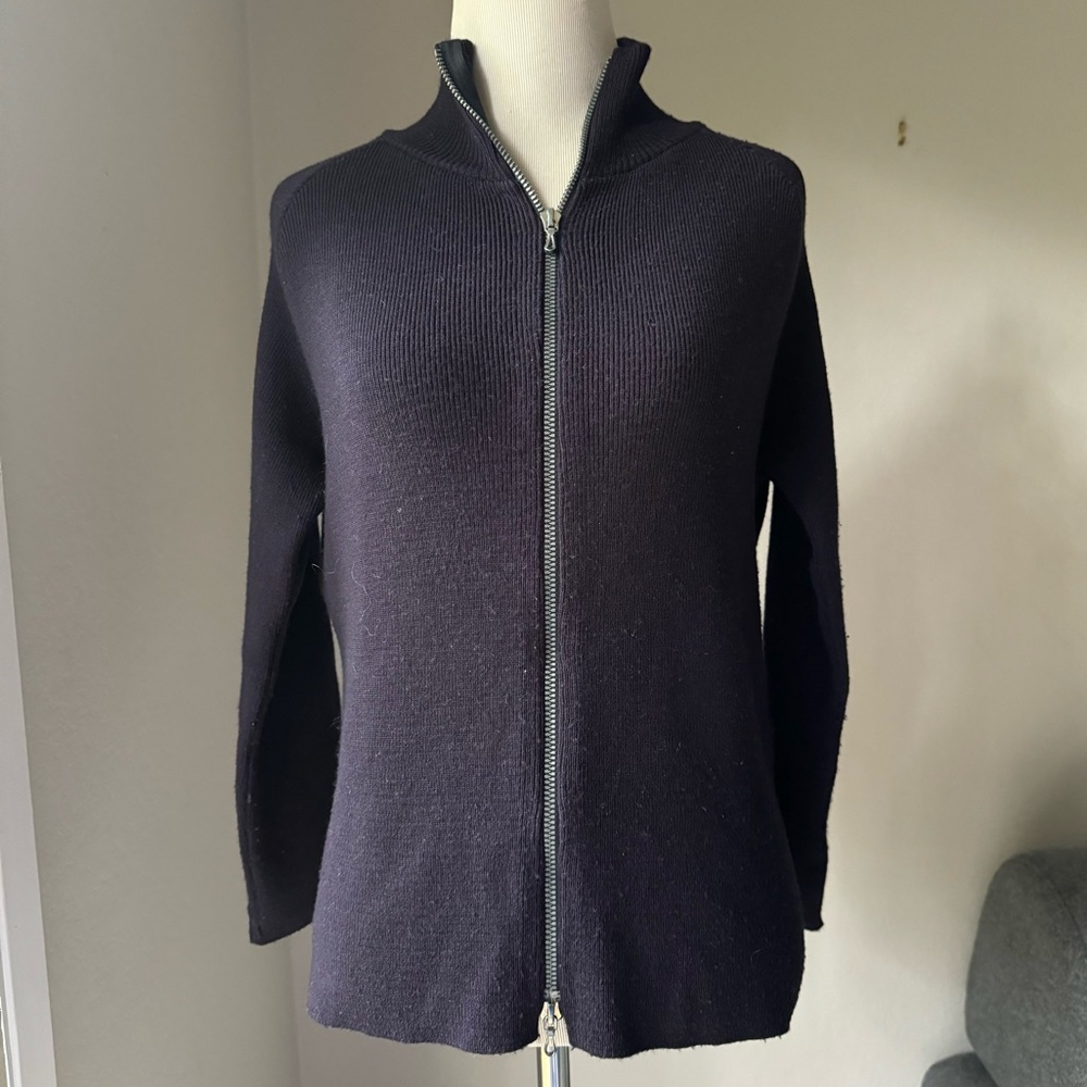 Yohji Yamamoto Zip Up Wool Sweater